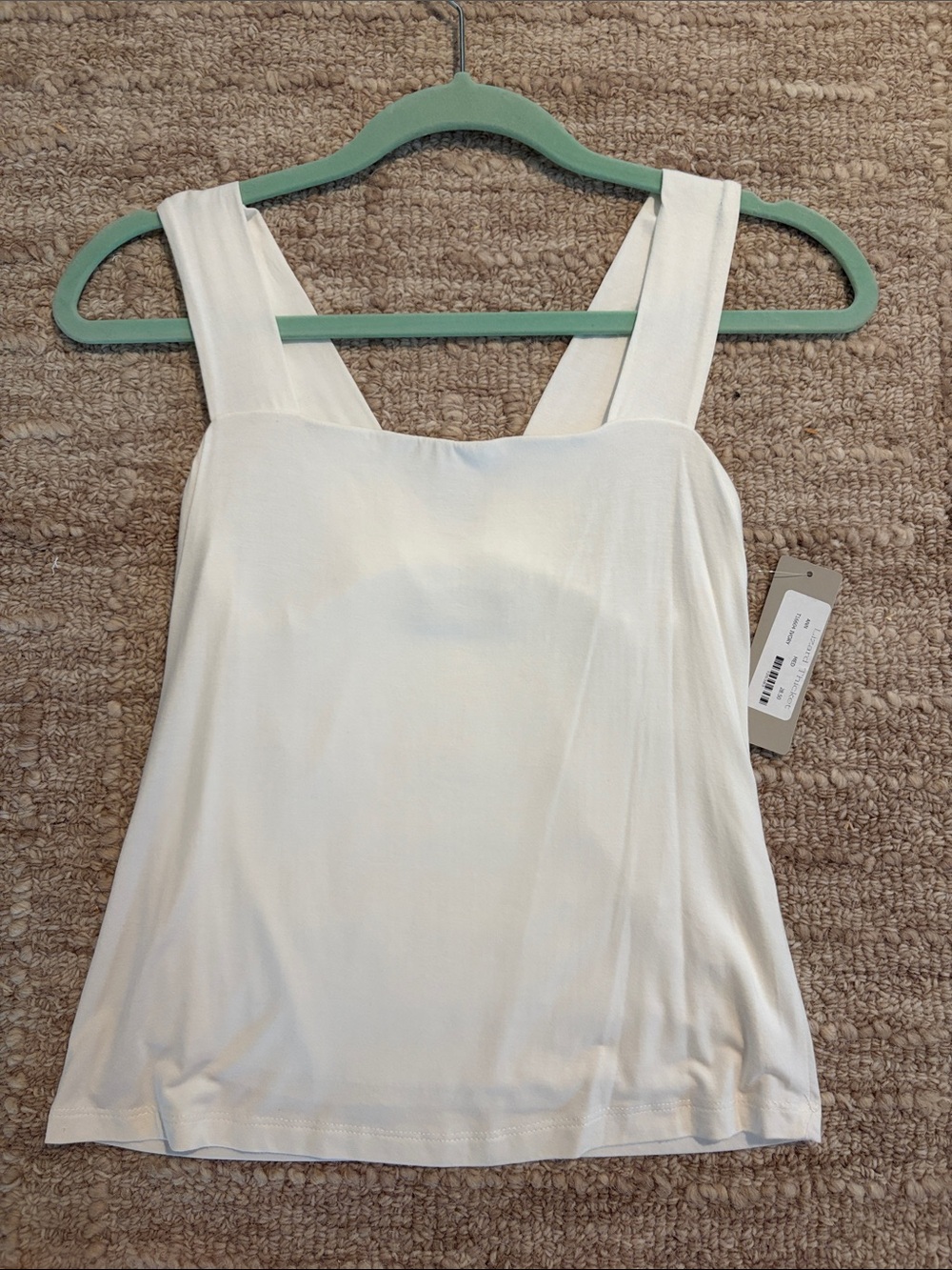 Lizard Thicket White Square Neck Tank Top